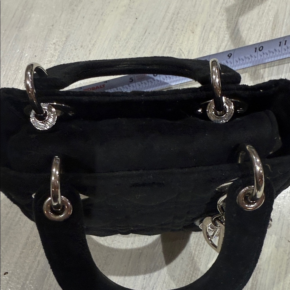 Source Unknown Black Quilted Mini Bag - image 11